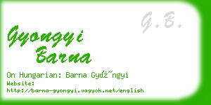 gyongyi barna business card